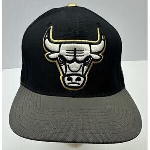 Chicago Bulls Mitchell & Ness Gold, Black, Gray Hat Nostalgia Co Philadelphia PA